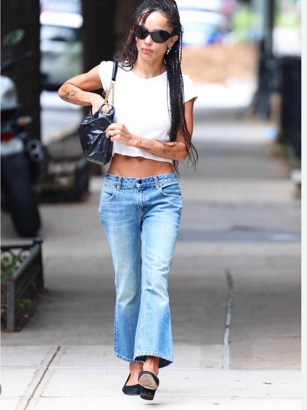 Vintage American Eagle Outfitters Kick Crop Flared Jeans